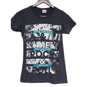 Rock And Roll Hall Of Fame Museum Graphic T-Shirt Short Sleeve Size Small
